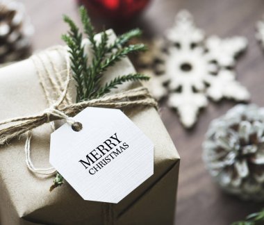 Noel tatil tebrik tasarım mockup