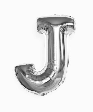 Büyük harf J gümüş balon