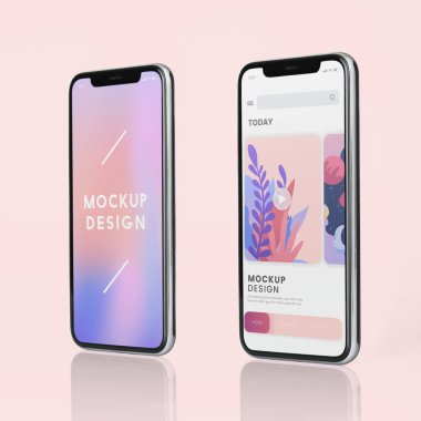 Tam ekran smartphone mockup tasarım
