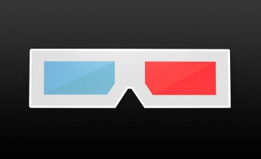 mavi ve kırmızı lensler ile 3D gözlük