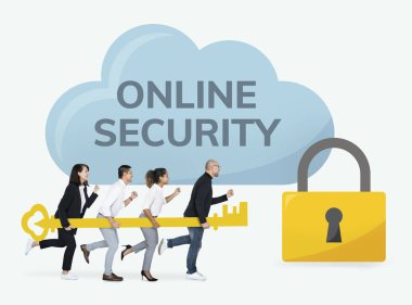 Online Güvenlik odaklanarak iş adamları
