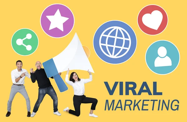 People working on viral marketing