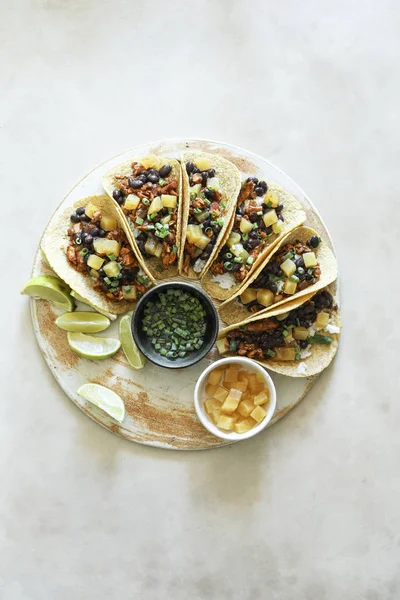 Taco Vegano Casero Comida Fotografía — Foto de Stock