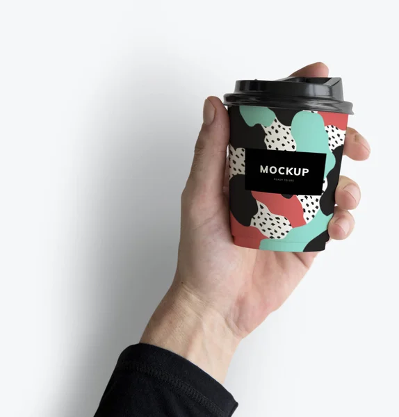 Bunte Kaffeetasse Zum Mitnehmen Design — Stockfoto