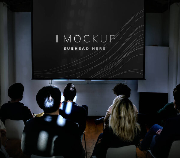 Projector Screen Mockup Conference — Stock Photo, Image