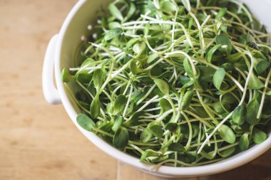 Masanın üzerinde bir kasede lahanası