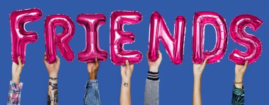 Balonlar word gösterilen eller