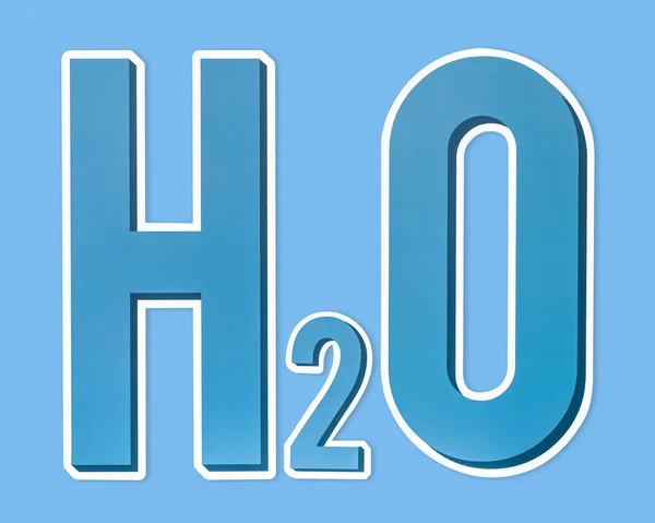H2O 水化学配方图标 — 图库照片