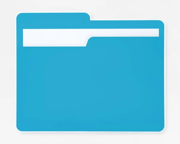 Ikona Složky Modrý Dokument Samostatný — Stock fotografie