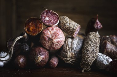 Charcuterie et ürünleri gıda fotoğraf tarifi fikir closeup