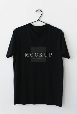 Basit siyah erkekler ' s tee mockup