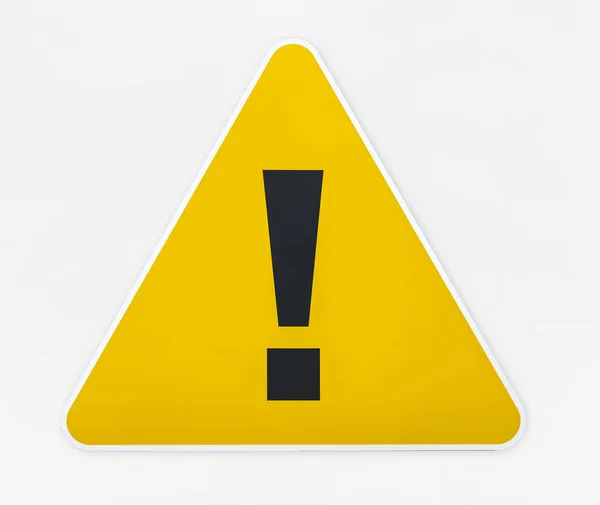Yellow Triangle Warning Sign Icon Isolated — Stock Photo, Image