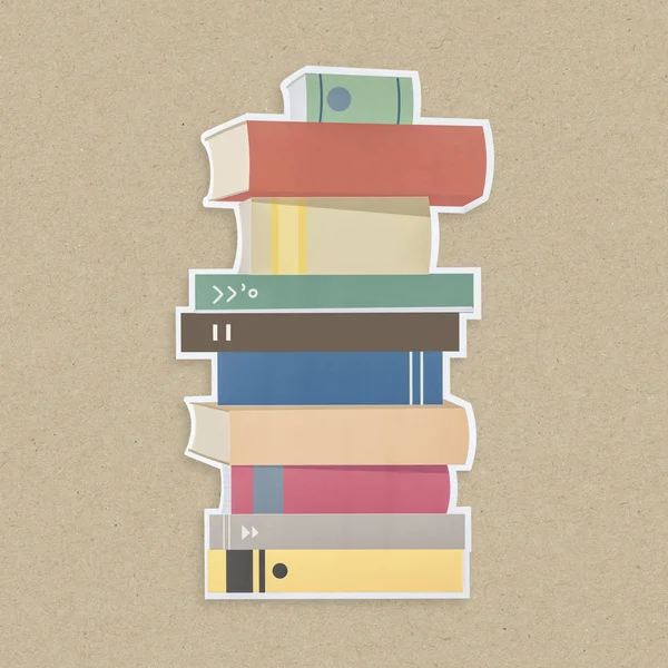 Stack Books Icon Isolated — Stock Photo, Image