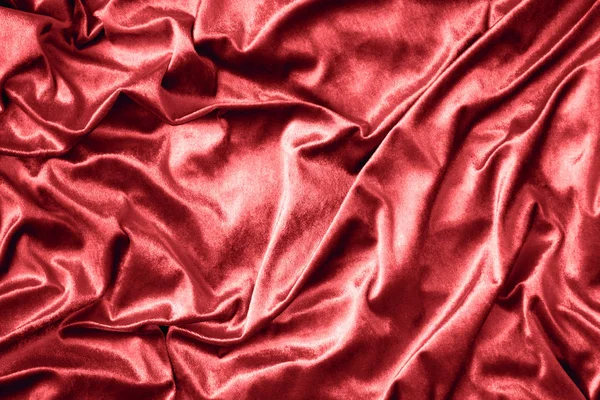 Kırmızı Parlak Ipek Kumaş Doku — Stok fotoğraf