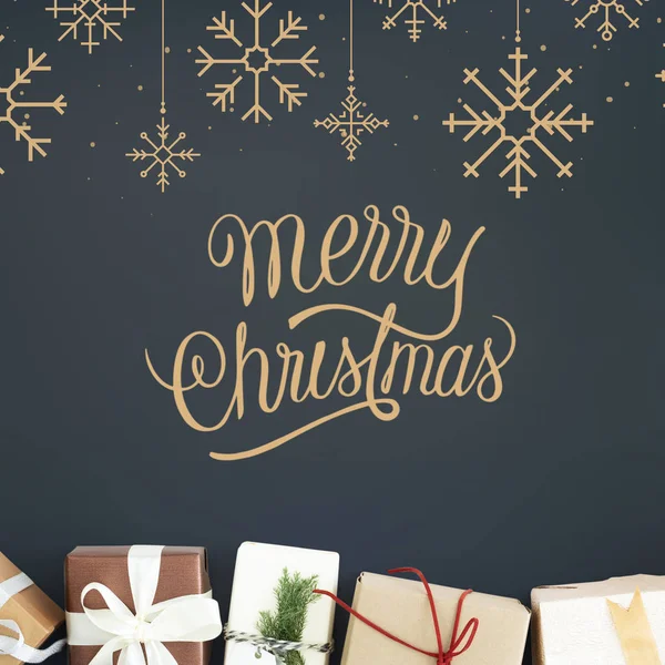 Frohe Weihnachten Grußkarte Attrappe — Stockfoto