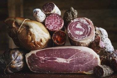 Charcuterie et ürünleri gıda fotoğraf tarifi fikir closeup