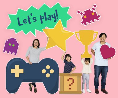 Bir video oyunu mücadele kazanan aile