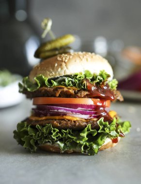 Vejetaryen çizburger yemek tarifi fikri