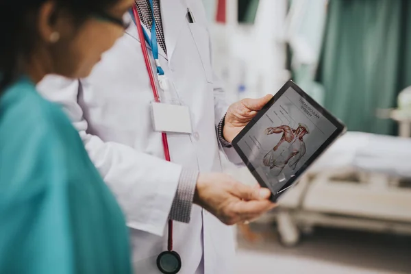 Doctor Consulting Medical Trainee — Stock Photo, Image