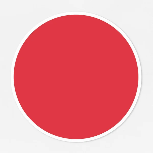 Bordo Messaggio Rosso Rotondo Vuoto — Foto Stock