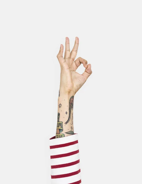 Mão Mostrando Gesto — Fotografia de Stock