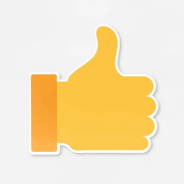 Yellow Thumbs Icon — Stock Photo, Image