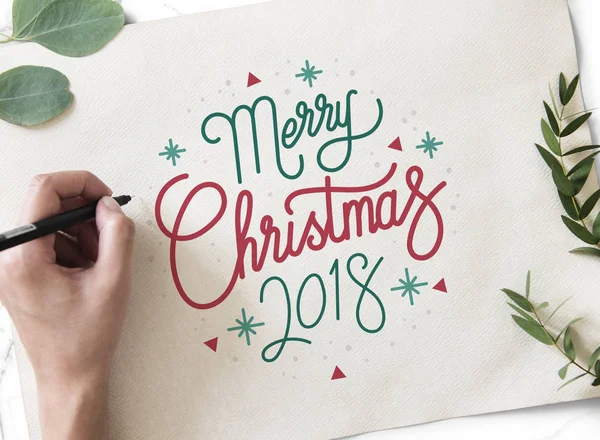 Christmas Holiday Greeting Design Mockup — Stock Photo, Image