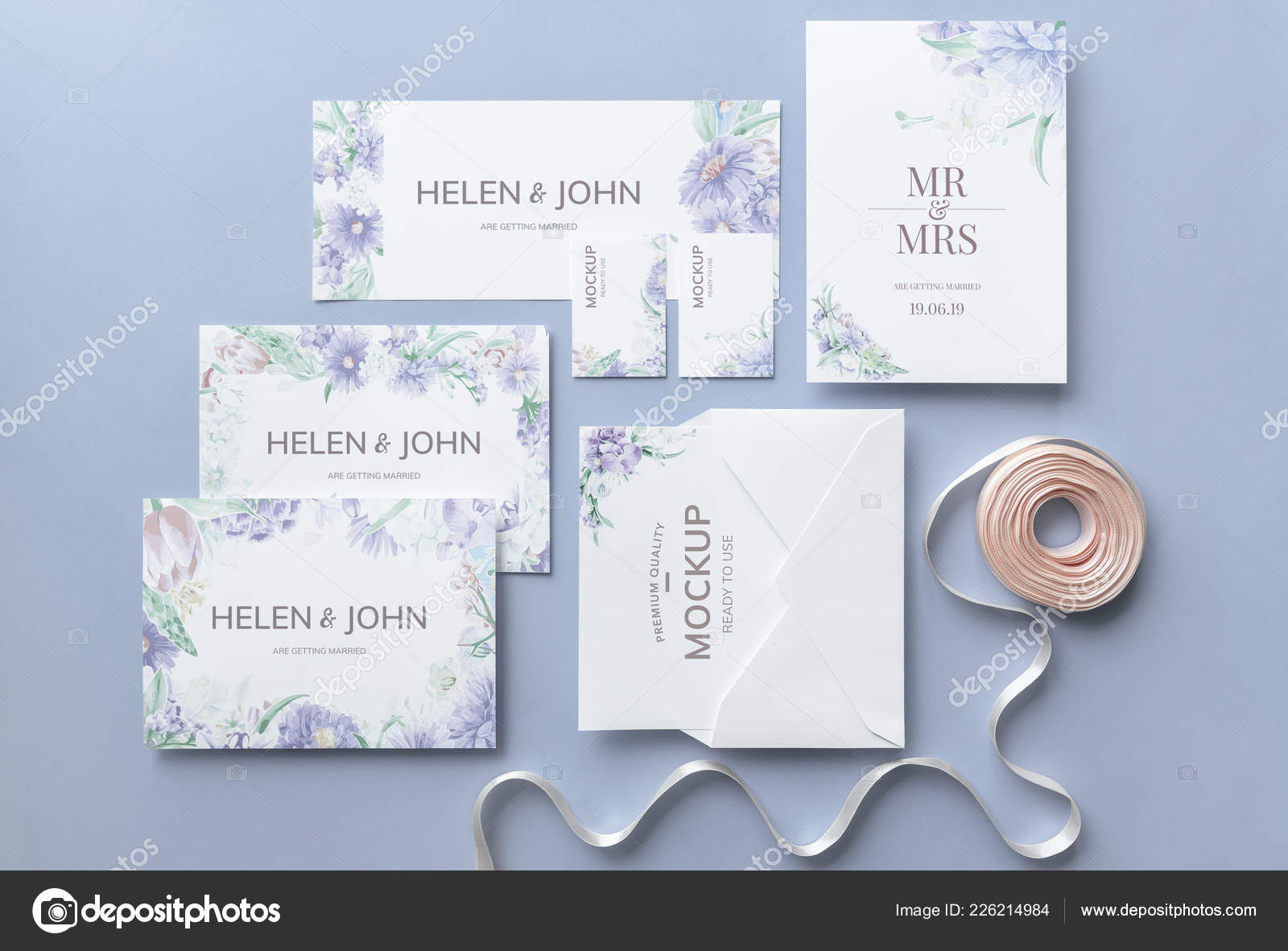 Download Wedding Invitation Set Card Mockups Stock Photo C Rawpixel 226214984 Yellowimages Mockups