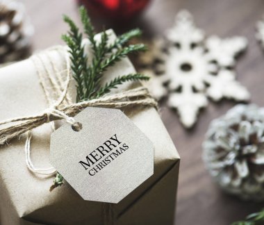 Noel tatil tebrik tasarım mockup