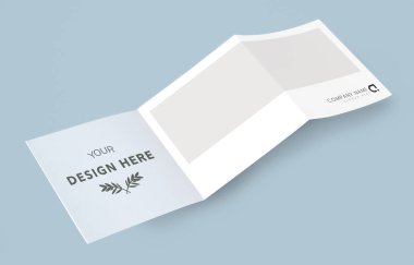 Üç katlı broşür mockup basılı materyalleri