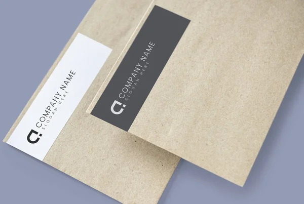 Recycled Natural Paper Envelope Mockups — Stock Photo, Image