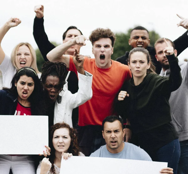 Grupo Activistas Enojados Está Protestando —  Fotos de Stock