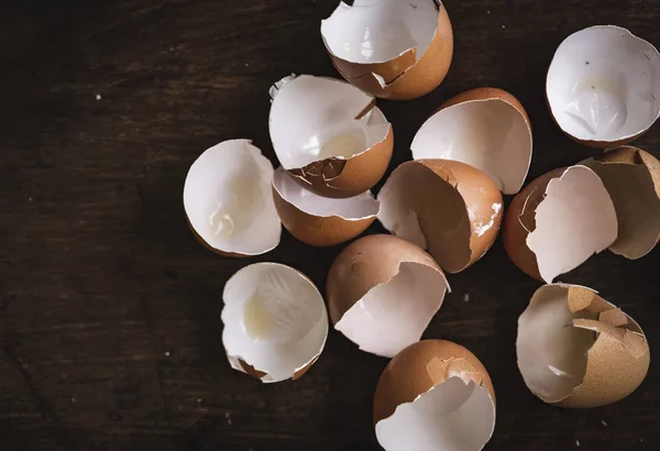 Shells of organic free range eggs