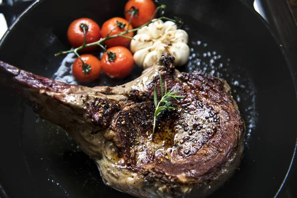 Primer Plano Cocina Carne Res Una Idea Receta Fotografía Comida —  Fotos de Stock