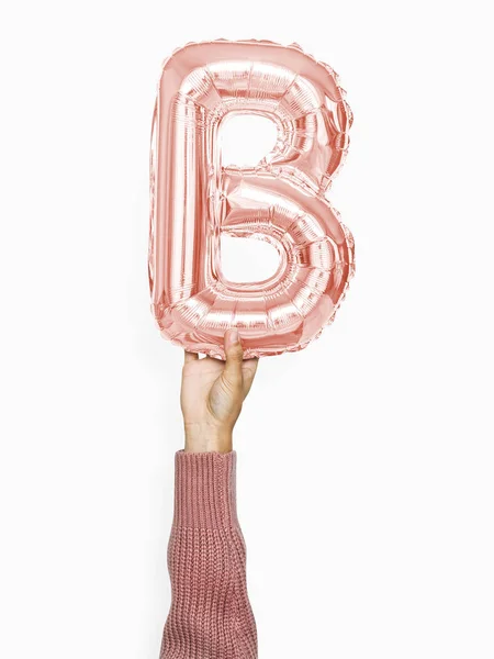 Großbuchstabe Rosa Ballon — Stockfoto