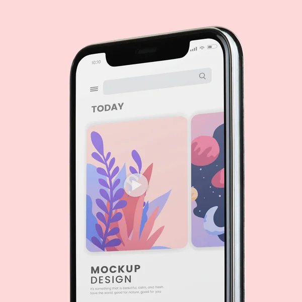 Design Mockup Dello Schermo Del Telefono Cellulare — Foto Stock