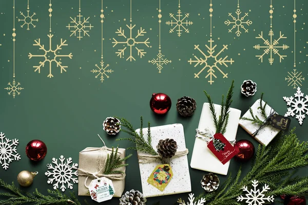 Christmas Season Decoration Design Wallpaper — Stock Photo, Image