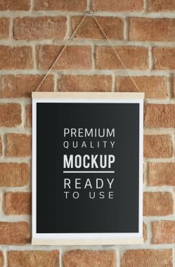 Premium kalite poster mockup kullanıma hazır