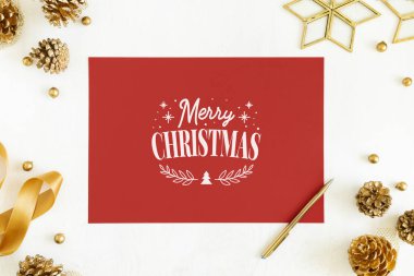 Neşeli Noel tebrik kartı mockup