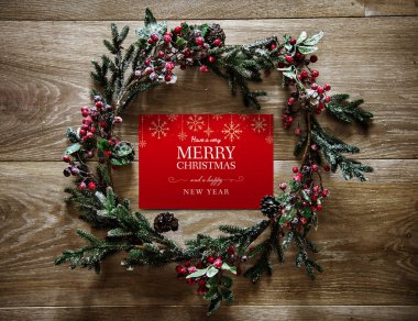 Noel tatil tebrik tasarım mockup