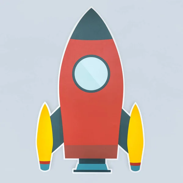 Launch Rocket Icon Isolated — Stock Photo, Image