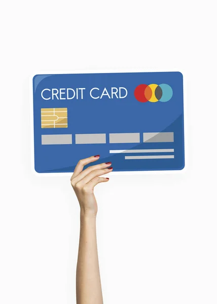 Hand Holding Credit Card Clipart — Stock Photo, Image