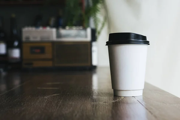 Mockup Disposable Cup Coffee — Stock Photo, Image