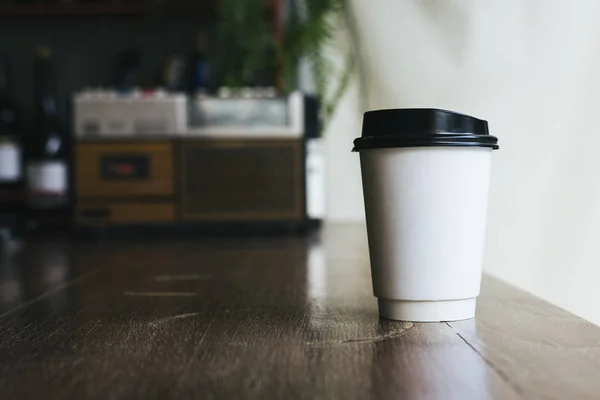 Uppställning Engångskopp Kaffe — Stockfoto