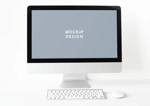 Computer Monitor Scherm Mockup Sjabloon — Stockfoto