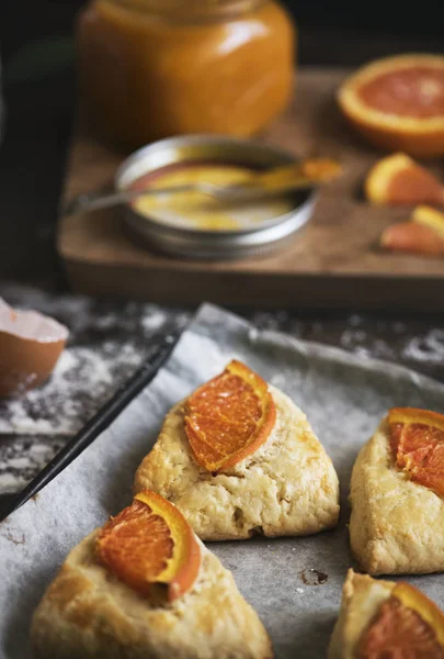 自家製オレンジのスコーン食品写真レシピ アイデア — ストック写真
