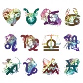 Reihe von Horoskop-Symbolen Illustration