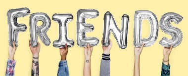 Balonlar word gösterilen eller