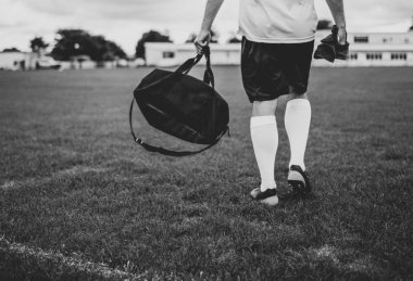 Futbolcu uygulama için hazır