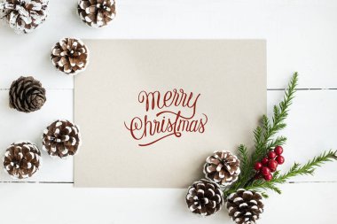 Neşeli Noel tebrik kartı mockup